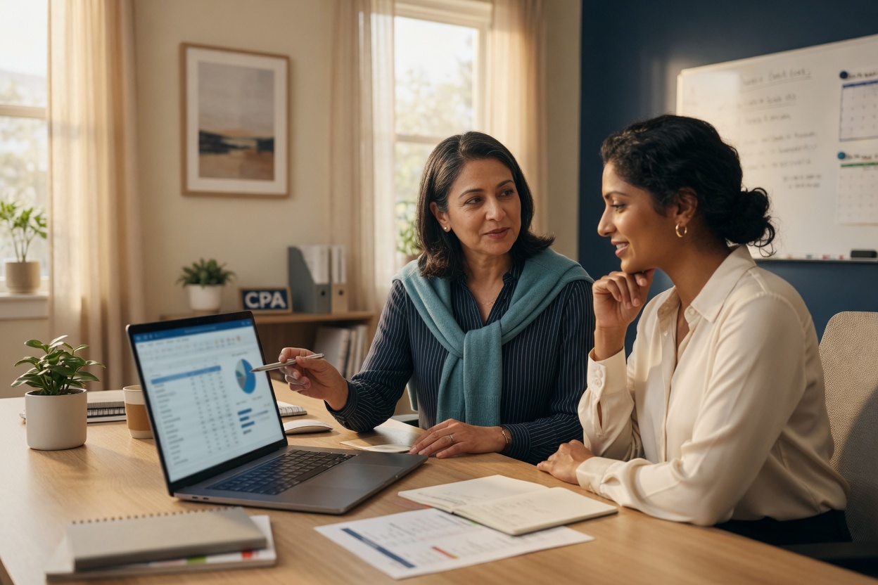 Advisor speaking with a small-business owner